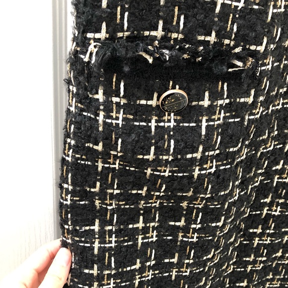 Black and Gold Tweed Dress - Picture 4 of 7